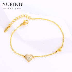 Heart -shaped bracelet alloy gold plating girl jewelry