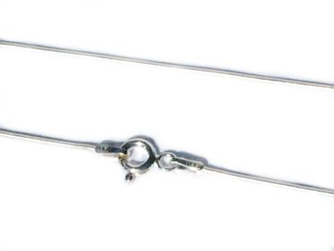 Sterling Silver 16 inch 1 mm Round Snake Neck Chain
