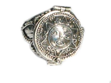 Sterling Silver Poison Ring Open