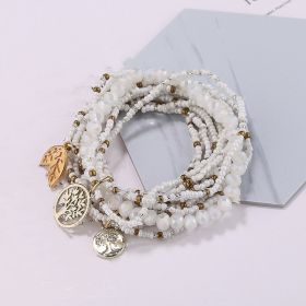 Stretch Beaded Bracelet Tree Of Life Pendant Multilayer Stackable Hand Bracelet Set Boho Style Jewelry Gift (style: Style-C)