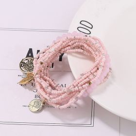 Stretch Beaded Bracelet Tree Of Life Pendant Multilayer Stackable Hand Bracelet Set Boho Style Jewelry Gift (style: Style-B)