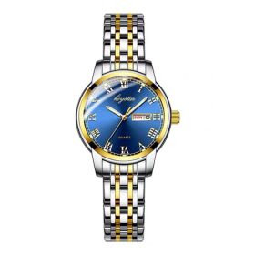 Stainless Steel Business Waterproof Automatic Ladies Watch Fancy Women Watches Jewelry Sophisticated And Stylish Women Watch (Color: Roman Blue)