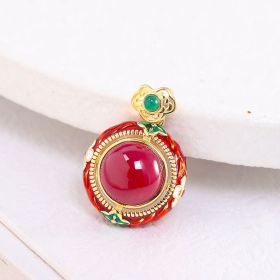 Fashion Earrings Silver Jewelry Ethnic Enamel (Color: Enamel pendant)