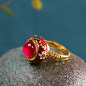 Fashion Earrings Silver Jewelry Ethnic Enamel (Color: Enamel Rings)