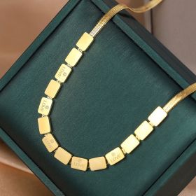 Devil's Eye Titanium Steel Bracelet Women's Double Layer Stacked Bracelet All Match Jewelry (Color: 9114Gold)