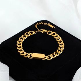 Devil's Eye Titanium Steel Bracelet Women's Double Layer Stacked Bracelet All Match Jewelry (Color: 991Gold)