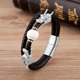 Personalized Stainless Steel Buckle Jewelry (Color: Silver, style: D)