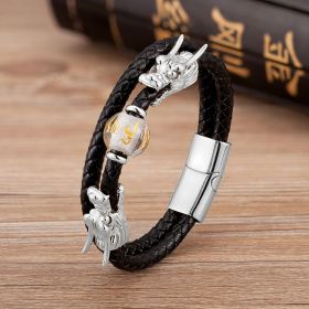 Personalized Stainless Steel Buckle Jewelry (Color: Silver, style: C)