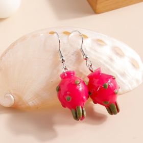 Jewelry Simulation Food Play Fruit Pineapple Pendant Earrings (style: 6 Style)