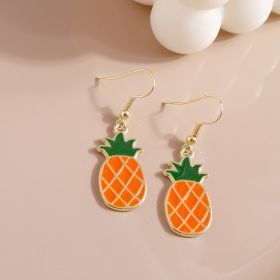 Jewelry Simulation Food Play Fruit Pineapple Pendant Earrings (style: 2 Style)