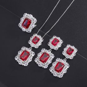 S925 Silver Needle Simulation Jewelry Accessories Set (Color: set)