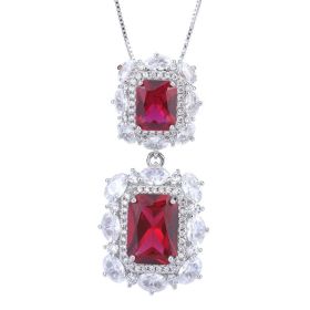 S925 Silver Needle Simulation Jewelry Accessories Set (Color: Pendant)
