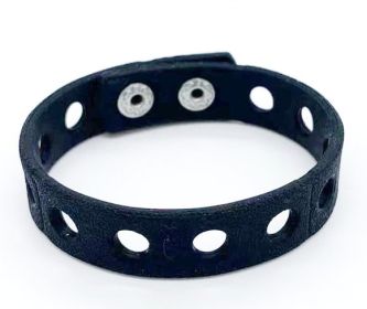 Fashion Silicone Hole Bracelet Jewelry (Color: Black)
