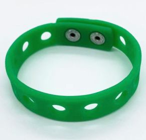 Fashion Silicone Hole Bracelet Jewelry (Color: Green)