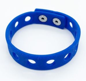 Fashion Silicone Hole Bracelet Jewelry (Color: Blue)