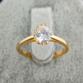 Girls' Creative Exaggerated Copper Ring Jewelry (Color: Gold, size: Size5.25)