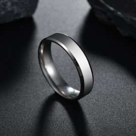 Light Men's Stainless Steel Ring Jewelry (Color: Steel color, size: No.11)