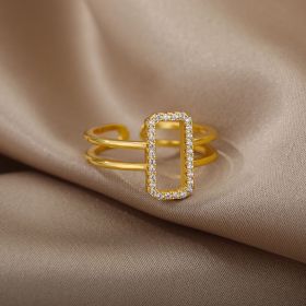 Cold Wind Japanese Light Luxury Net Red Element Circle Hand Jewelry (Color: Gold)