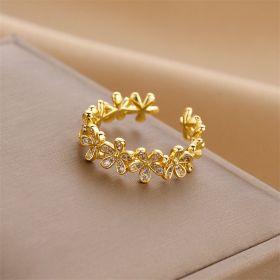 Cold Wind Japanese Light Luxury Net Red Element Circle Hand Jewelry (Color: 2225Gold)