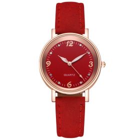 Glow In The Dark Watch Women Belt Casual Fashion (Color: Red)
