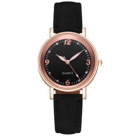 Glow In The Dark Watch Women Belt Casual Fashion (Color: Black)