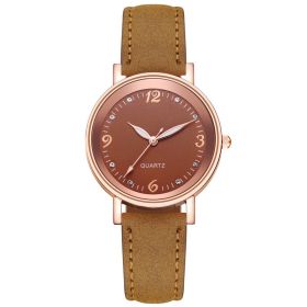 Glow In The Dark Watch Women Belt Casual Fashion (Color: Brown)