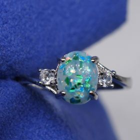 Fashionable Hand Jewelry Ring Women's Auspicious (Color: Green, size: 9size)