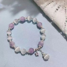Fashion Jewelry Women's Fashionable All-match Crystal Butterfly Bracelet (Color: Purple Star)