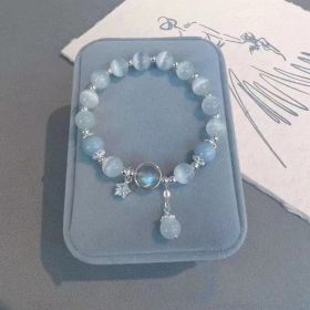 Fashion Jewelry Women's Fashionable All-match Crystal Butterfly Bracelet (Color: Blue Star)