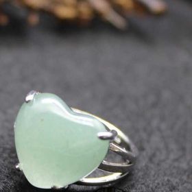 Personality Jewelry Baroque Ring Flower (Color: Aventurine jade)