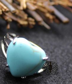 Personality Jewelry Baroque Ring Flower (Color: Turquoise)