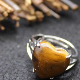 Personality Jewelry Baroque Ring Flower (Color: Tiger eye stone)