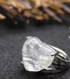 Personality Jewelry Baroque Ring Flower (Color: White crystal)