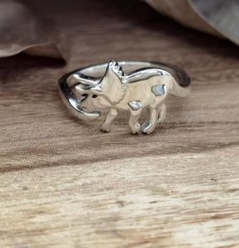 Cute Dinosaur Shape Jewelry For Women Fashion Ring (Color: Rhinoceros, size: Do Not Need Gift Box)
