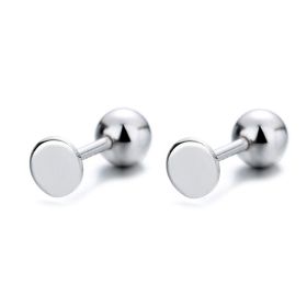Simple Ear Stud Jewelry Without Removing And Preventing (Color: White gold, size: 4mm ball)