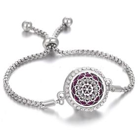 Hollow Stainless Steel Adjustable Aromatherapy Bracelet Jewelry (Color: 05style)