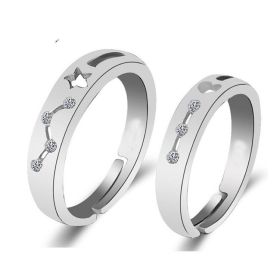 European And American Hand Jewelry Open Couple Ring Female (Color: E057, size: Couple pair)