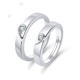 European And American Hand Jewelry Open Couple Ring Female (Color: E045, size: Loose mouth female models)