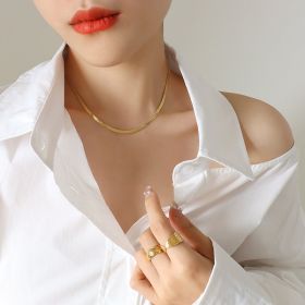 Spicy Girl Necklace Bracelet Jewelry Set (Color: P559 Gold Necklace 37or8cm)