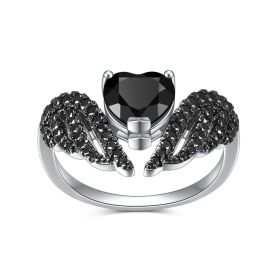 Vintage Jewelry Accessories Designer Natural Color Jewelry Ring (Color: Black Onyx, size: number 6)