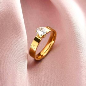 Titanium Steel Ring Men And Women Couple Jewelry (style: 17 Style, size: number 6)