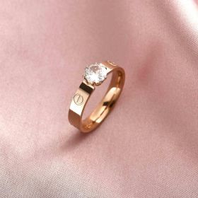 Titanium Steel Ring Men And Women Couple Jewelry (style: 16 Style, size: number 8)
