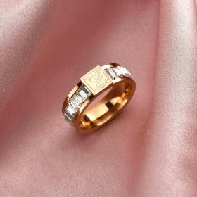 Titanium Steel Ring Men And Women Couple Jewelry (style: 8 Style, size: number 6)