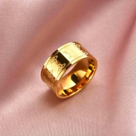 Titanium Steel Ring Men And Women Couple Jewelry (style: 12 Style, size: number 9)
