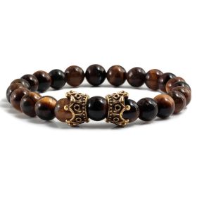 Fashion Obsidian Jewelry Loose Beads Bracelet (Color: Tigers Eye Gold)