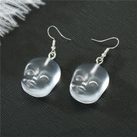 Jewelry Personality Halloween Elf Head Earrings (Color: Face)