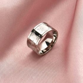 Titanium Steel Ring Men And Women Couple Jewelry (style: 13 Style, size: number 8)