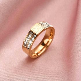 Titanium Steel Ring Men And Women Couple Jewelry (style: 18 Style, size: number 9)