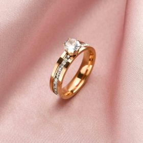 Titanium Steel Ring Men And Women Couple Jewelry (style: 10 Style, size: number 6)