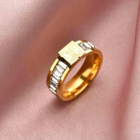 Titanium Steel Ring Men And Women Couple Jewelry (style: 9 Style, size: number 9)